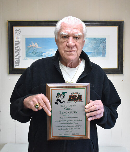 Blackburn Inducted into Independent Sports Association National Hall of Fame