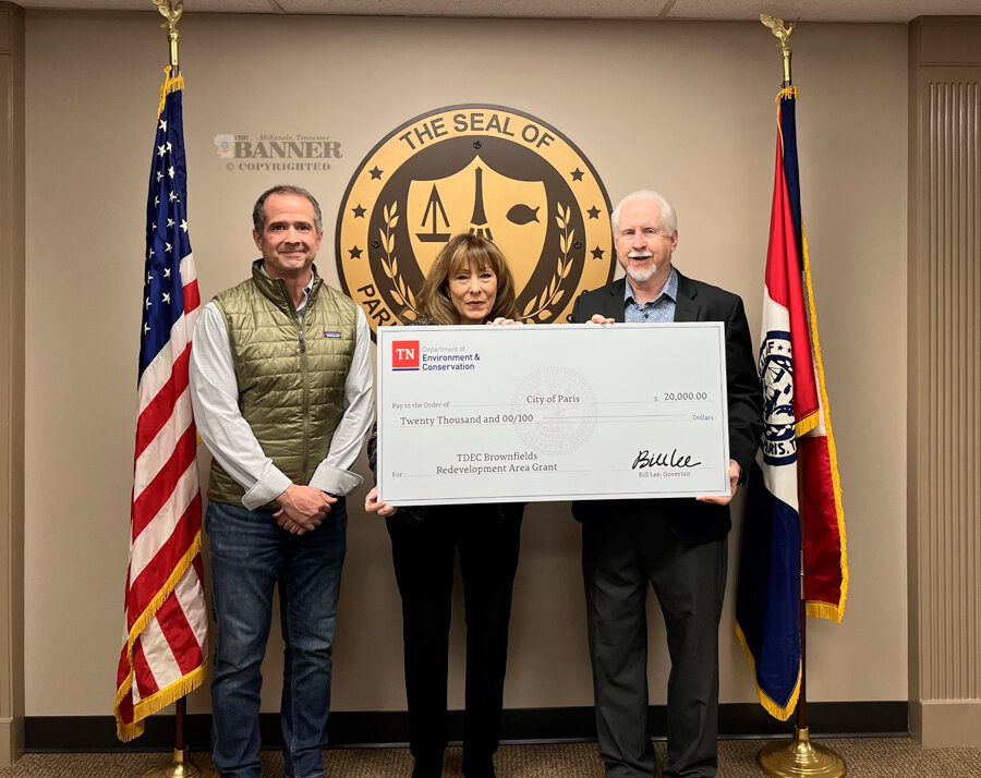 Paris Receives $20,000 Check For Brownfield Redevelopment