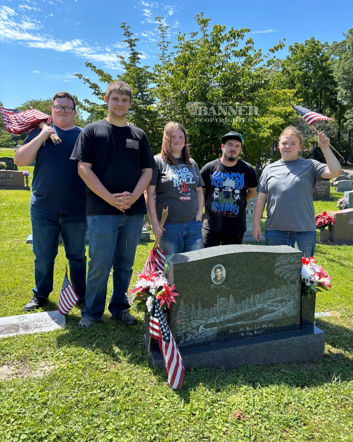 Memorial Flags at Veterans’ Graves