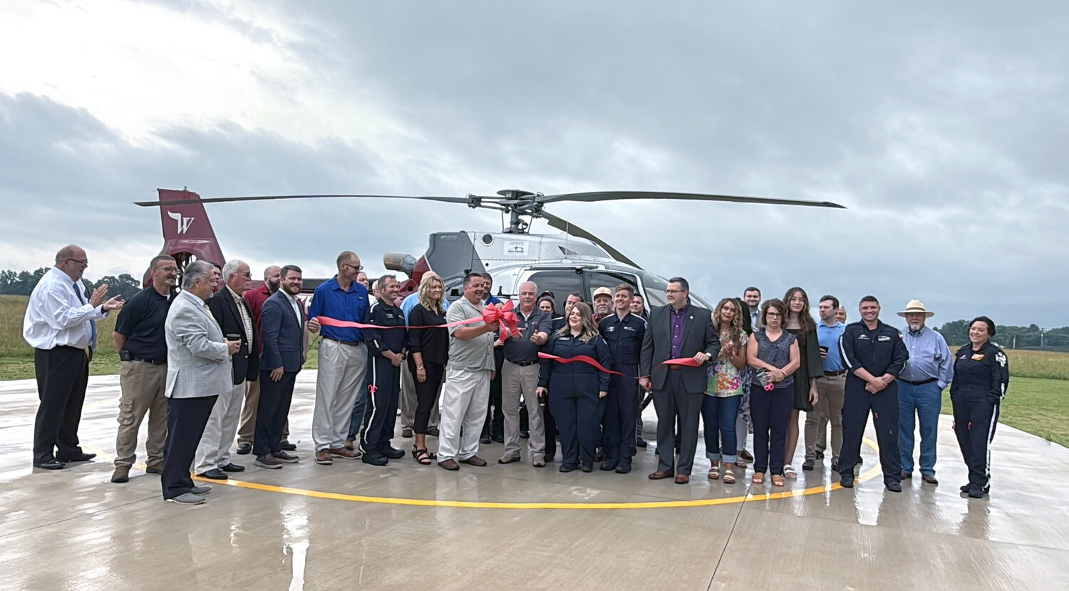 Hospital Wing Hosts Ribbon Cutting For Carroll County Helicopter Base