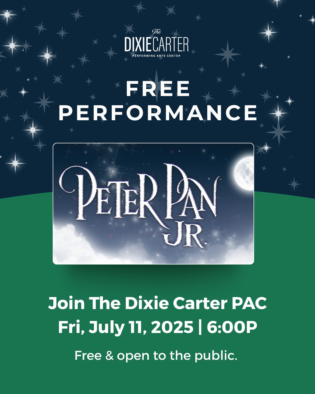 Free Performance of Peter Pan Jr. Set for Friday, July 11 at The Dixie