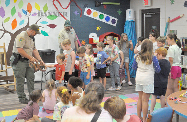Carroll County Library Summer Readers Interact with Animals During Park Ranger Program