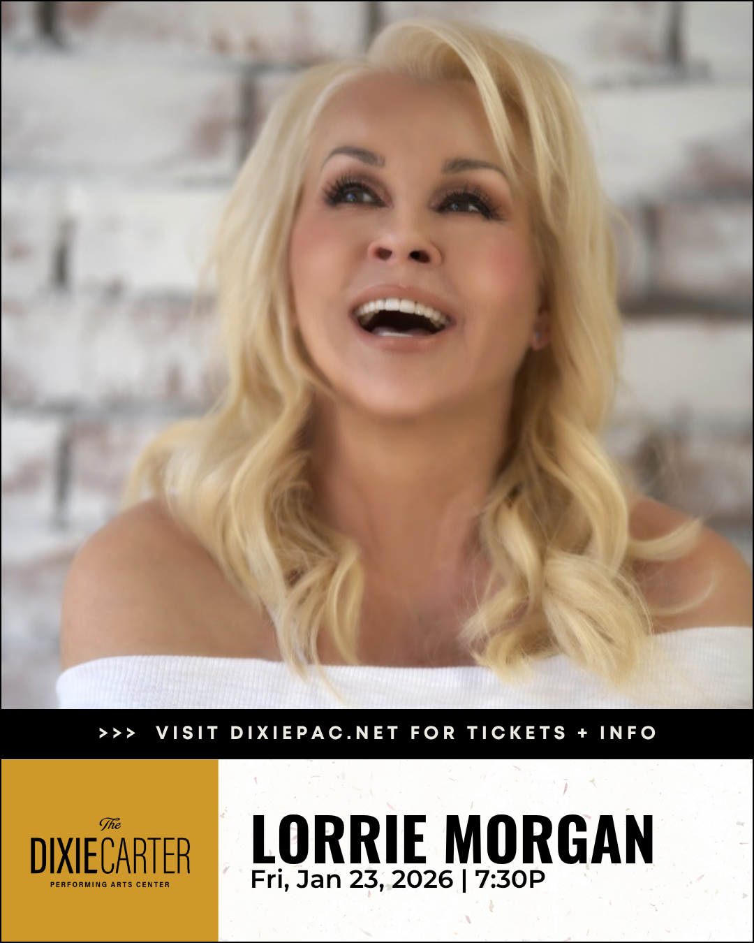 Country Music Legend Lorrie Morgan to Perform at The Dixie Carter PAC on January 23, 2026