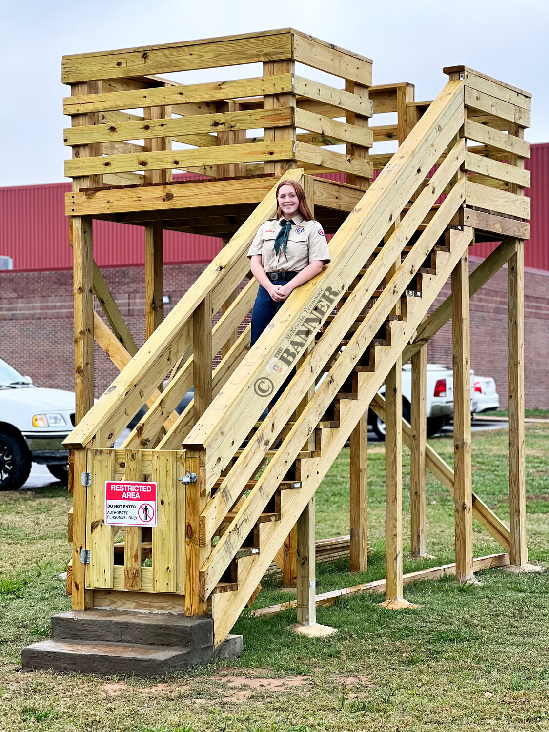 Piro Builds Band Tower for McKenzie High