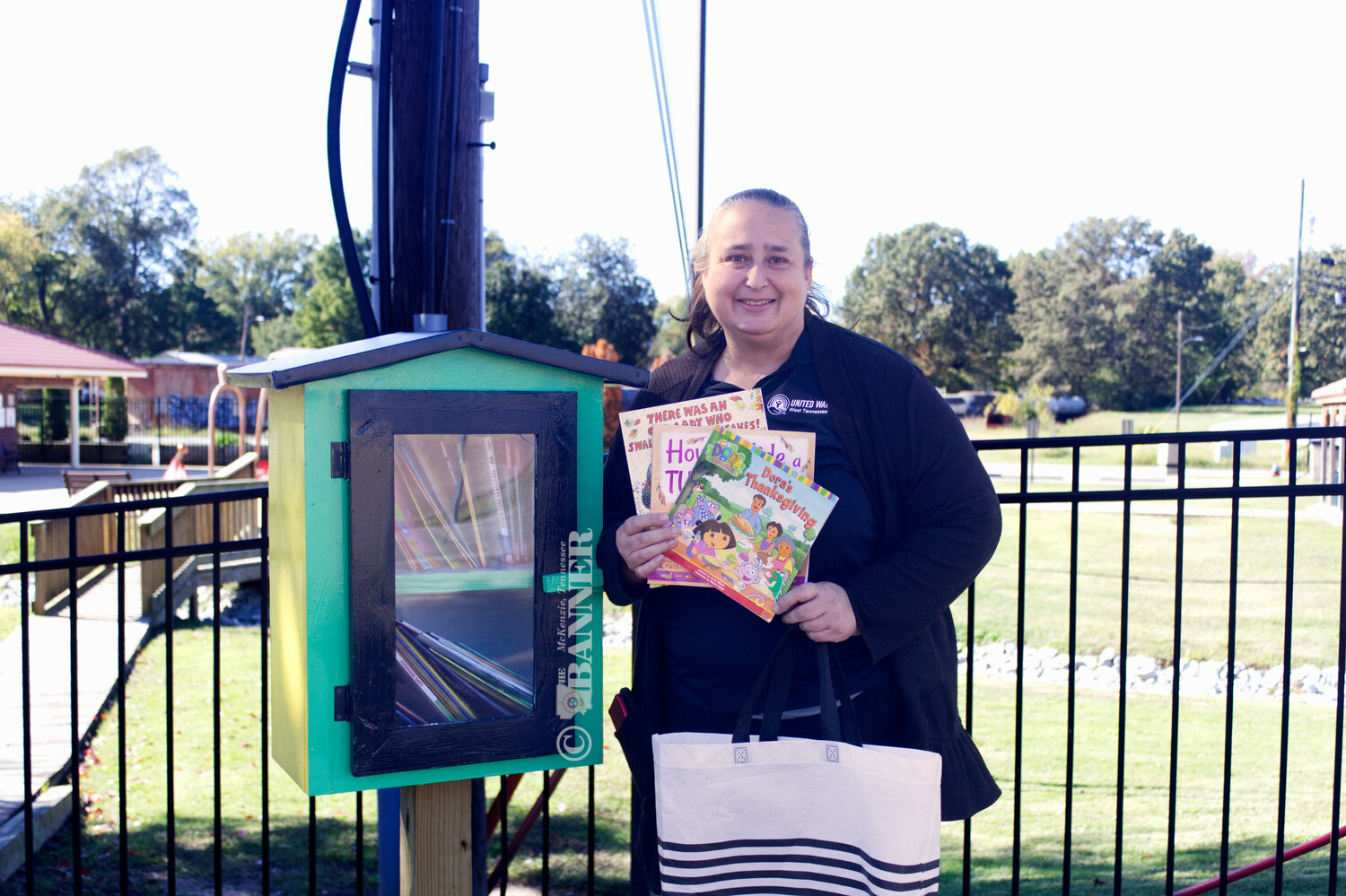 United Way Installs Little Free Library Near Splash Pad