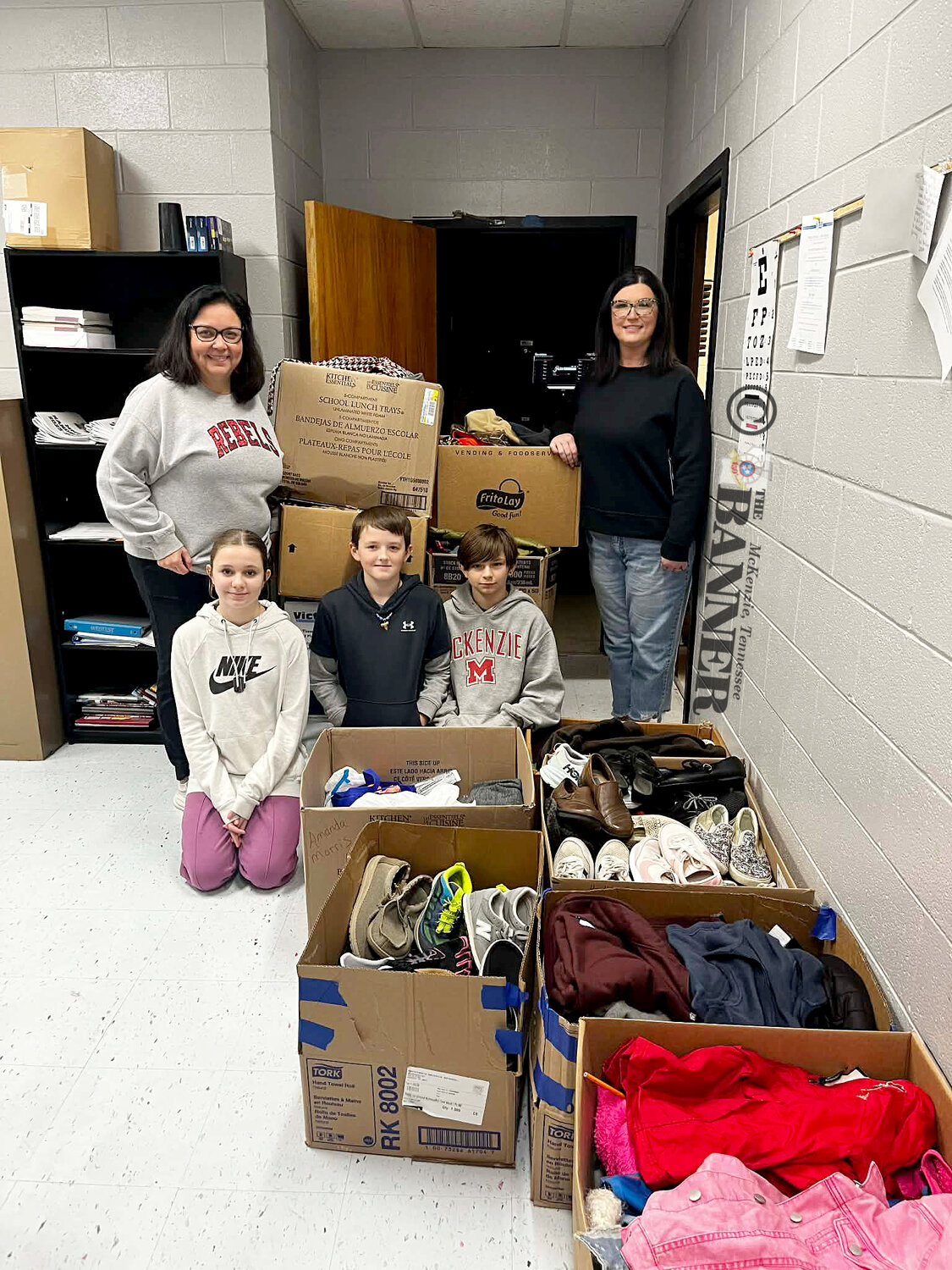 McKenzie Middle School Donates 163 Clothing Items to Cash Express