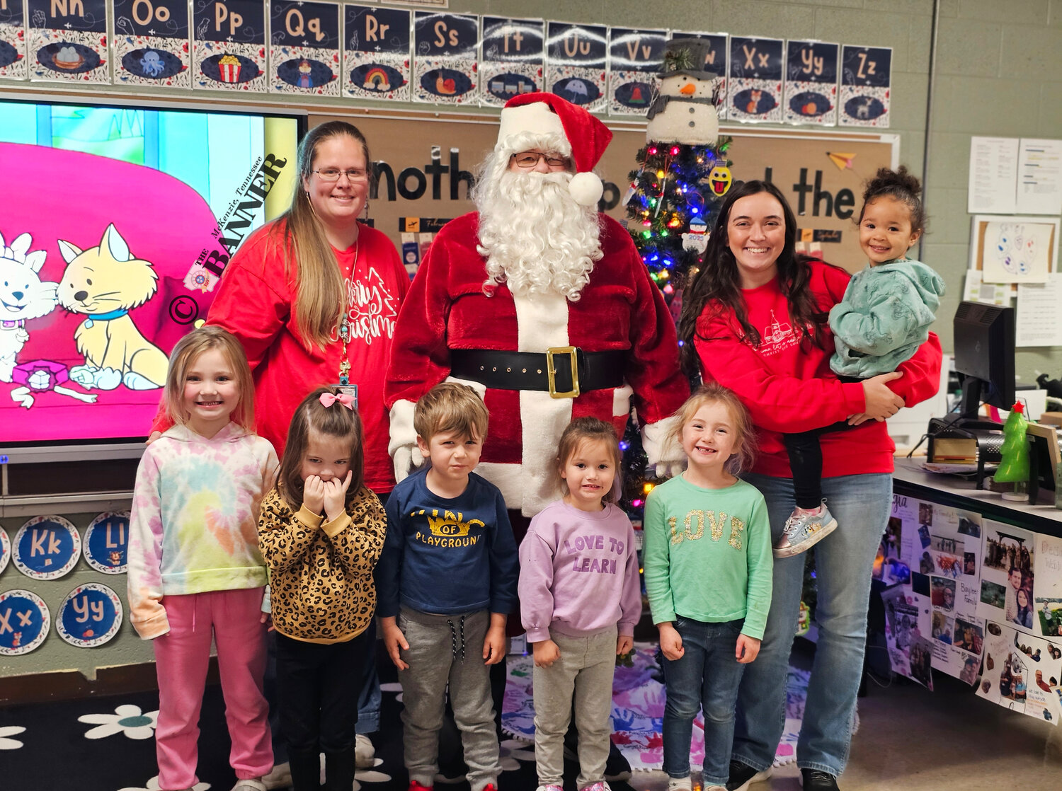 Santa Stops for Cookies at West Carroll Primary