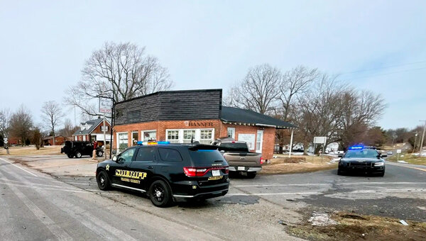 Truck Strikes Vacant Building in Two-Vehicle Wreck