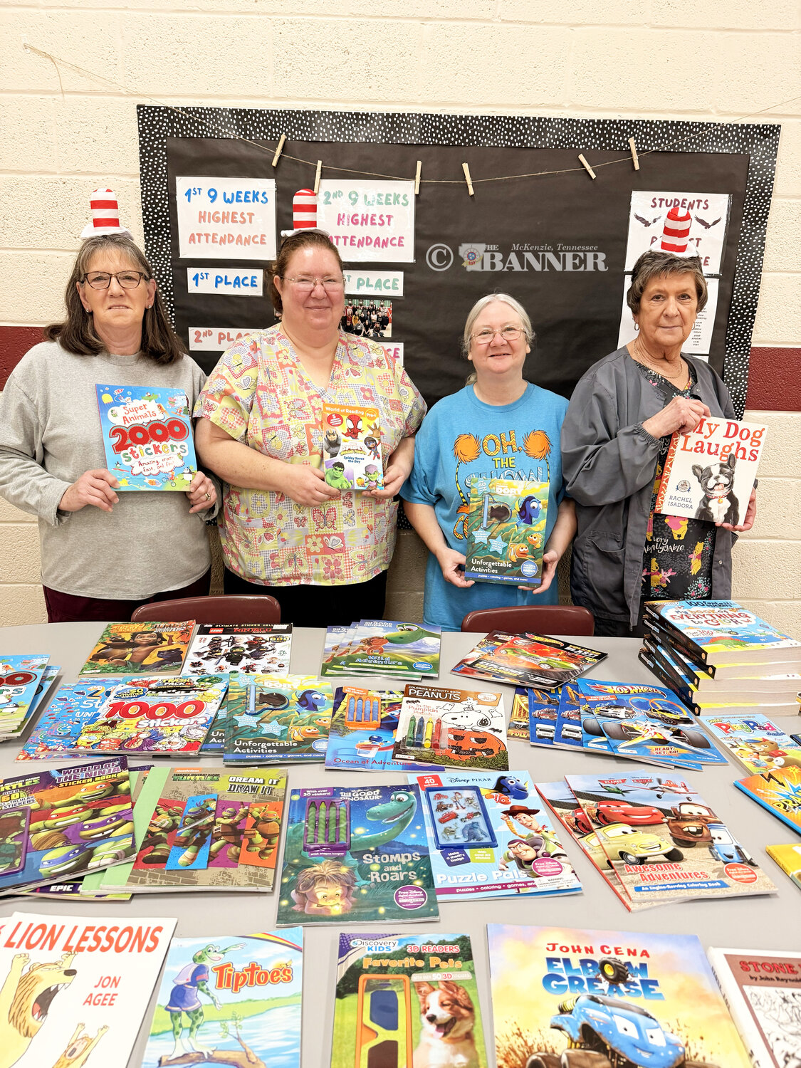 West Carroll Cafeteria Staff Gifts Books to Elementary Students