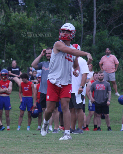 Rebel Football Holds 7 on 7 Scrimmage