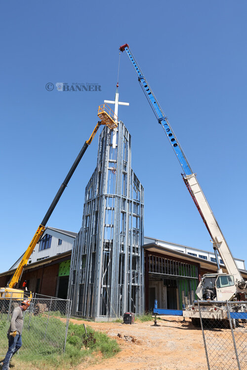 Cross Erected on Bethel’s New Chapel