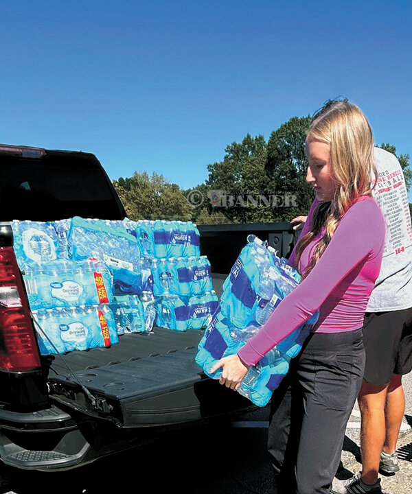 TCAT, MHS Collect Water for Helene Victims