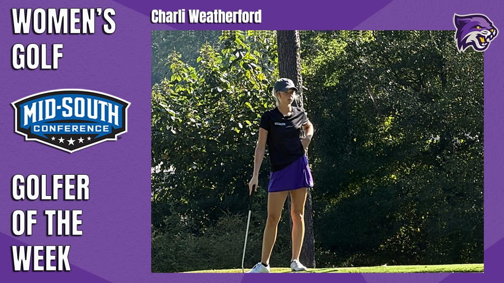 Weatherford Named Mid-South Conference Women’s Golfer of the Week