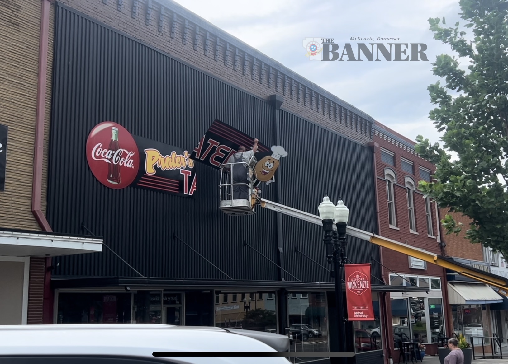 Prater's Taters Sign Removed in McKenzie