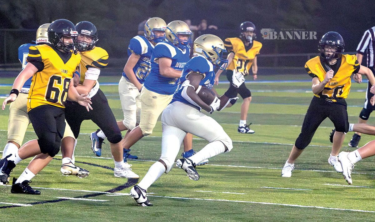 Huntingdon Middle Mustangs Cage Lions