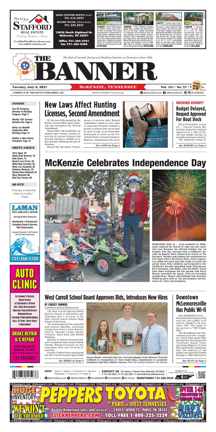 McKenzie Banner July 6, 2021