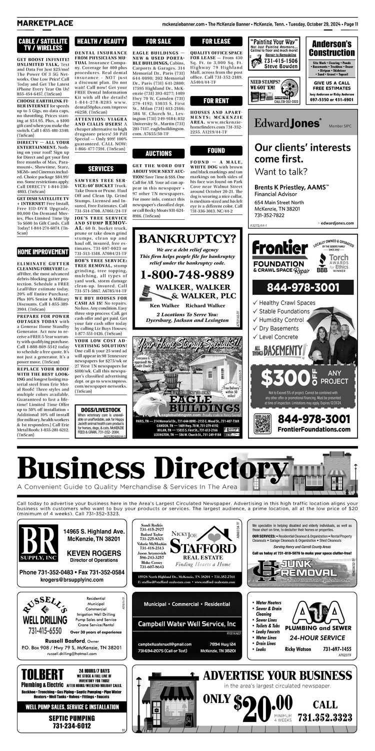McKenzie Banner Marketplace 10-29-24