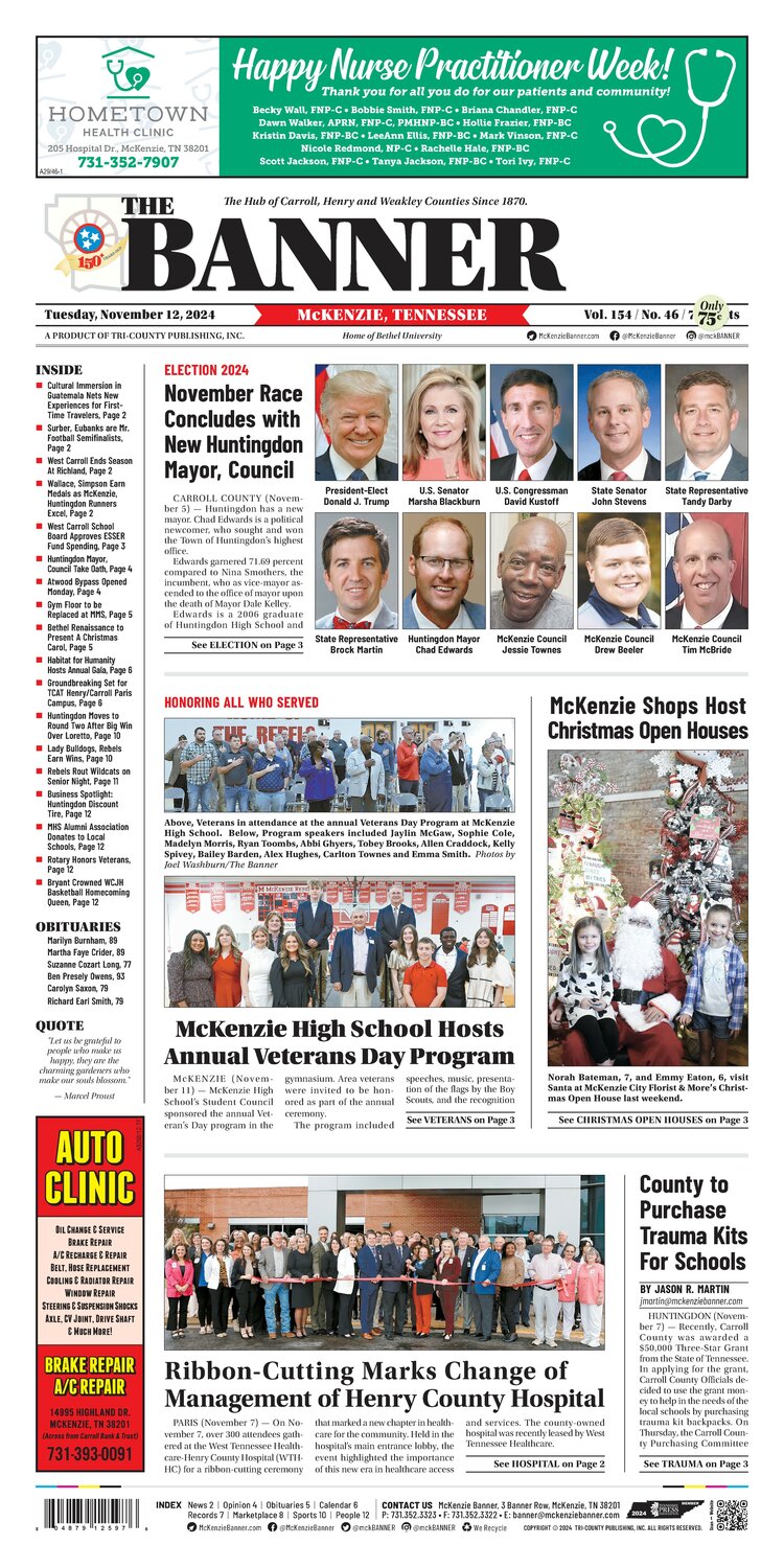 McKenzie Banner November 12, 2024