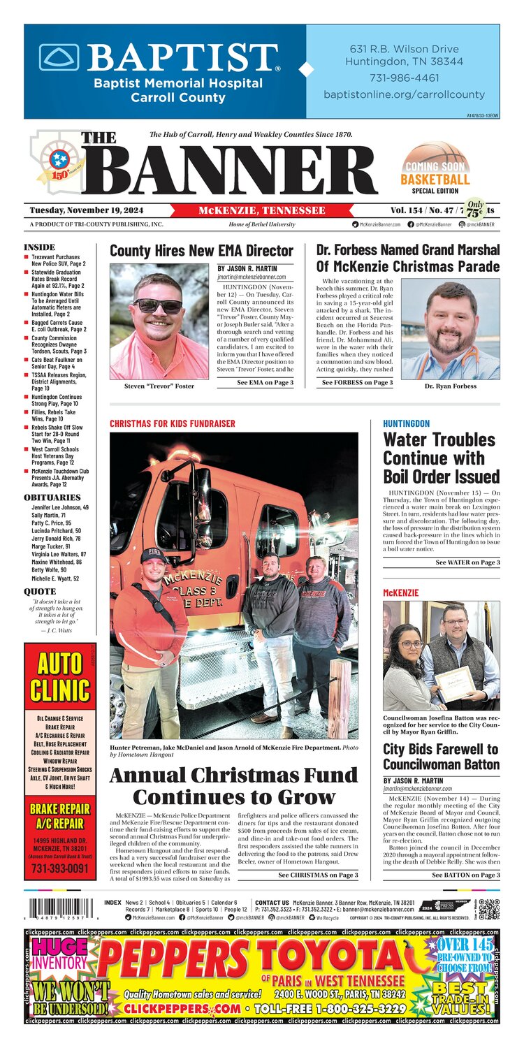McKenzie Banner November 19, 2024