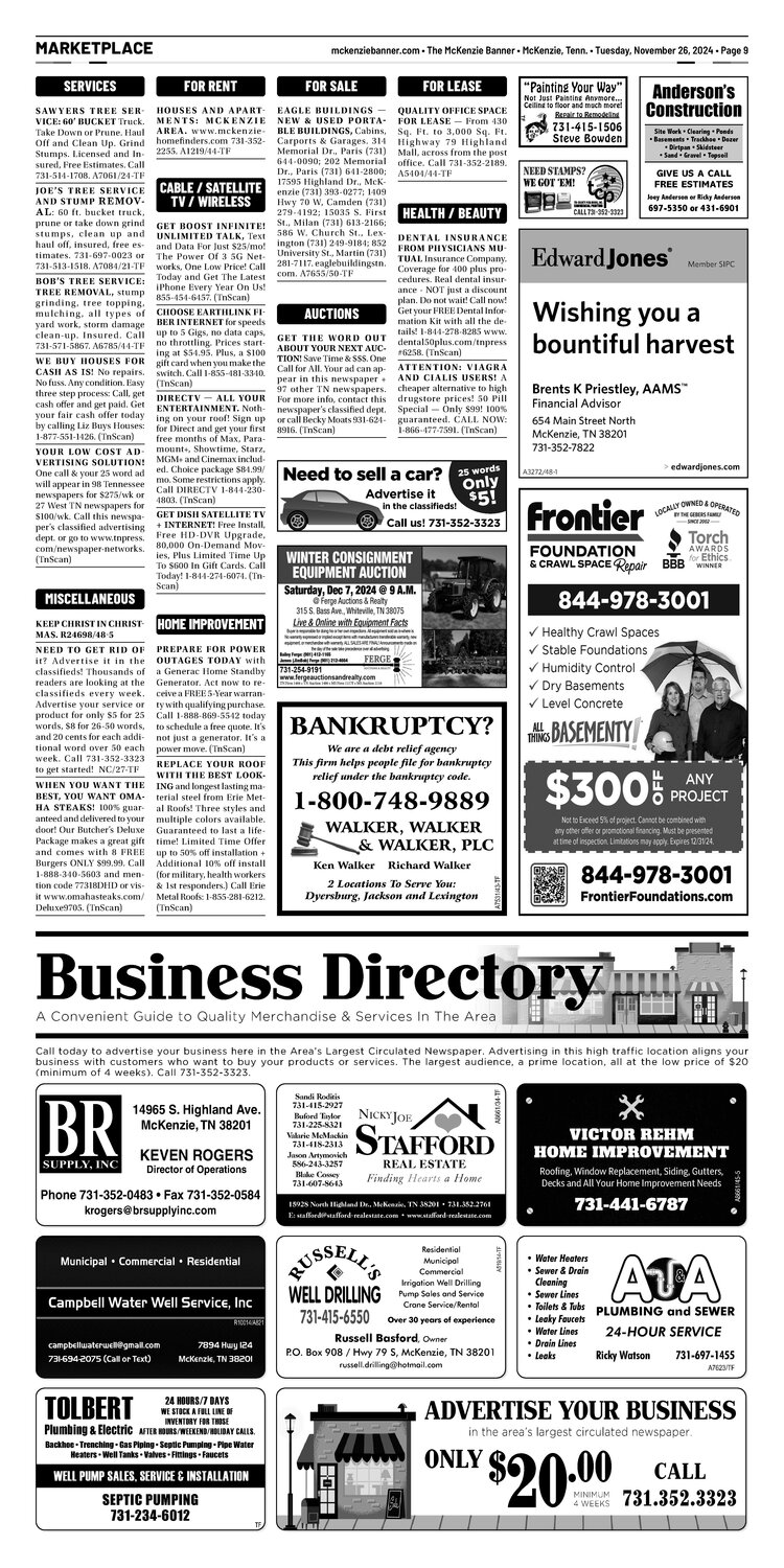 McKenzie Banner Marketplace 11-26-24