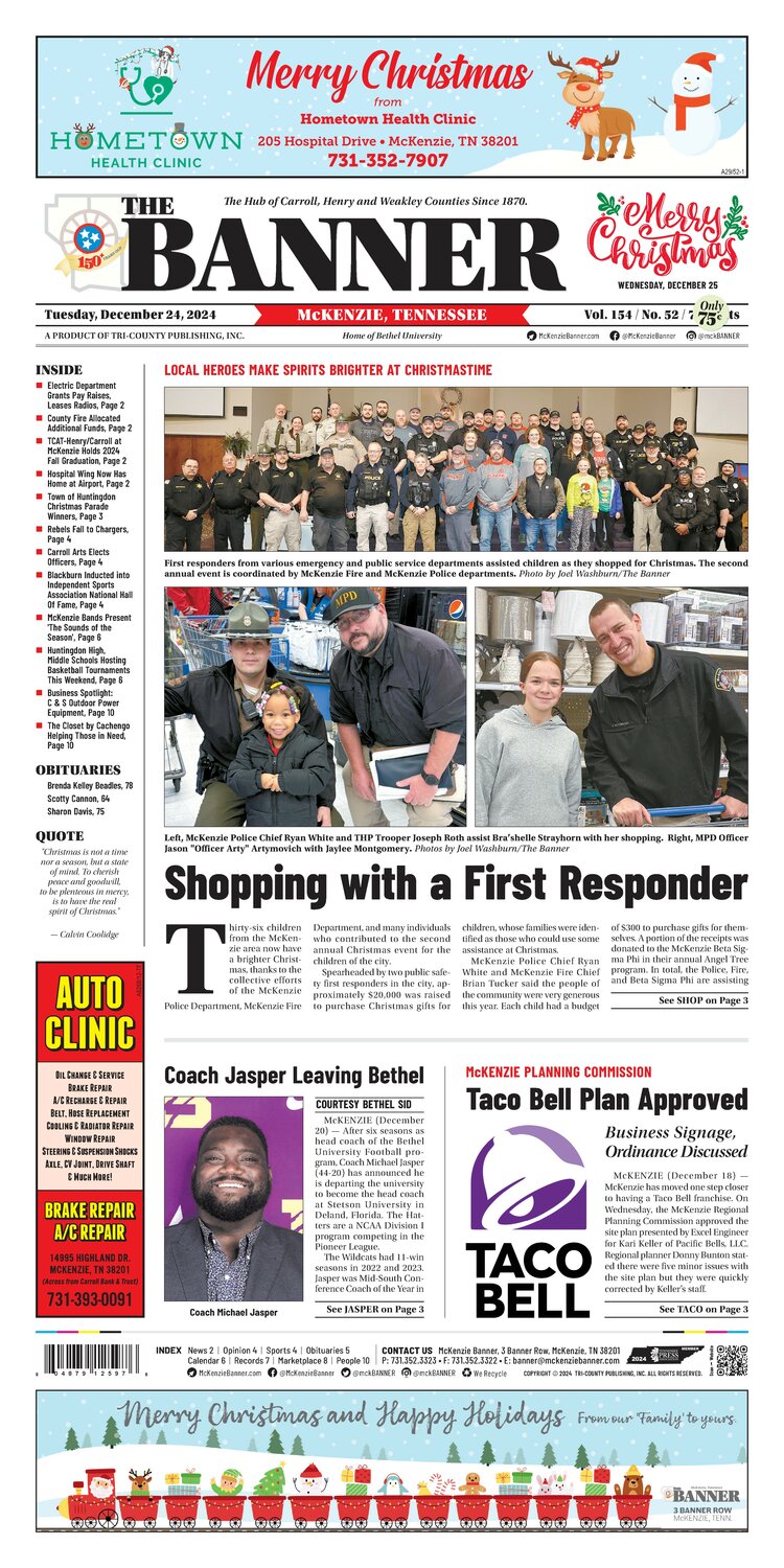 McKenzie Banner December 24, 2024