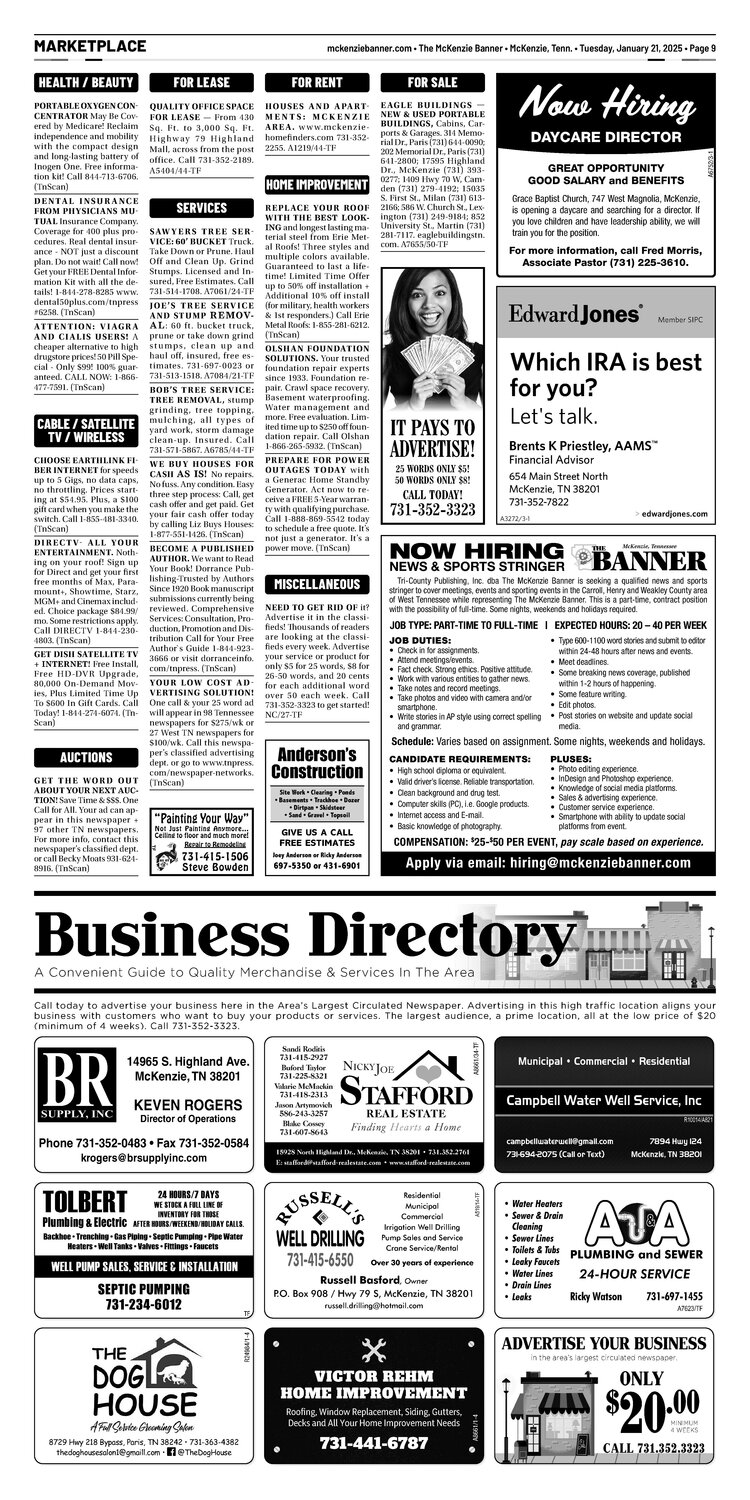 McKenzie Banner Marketplace 1-21-25