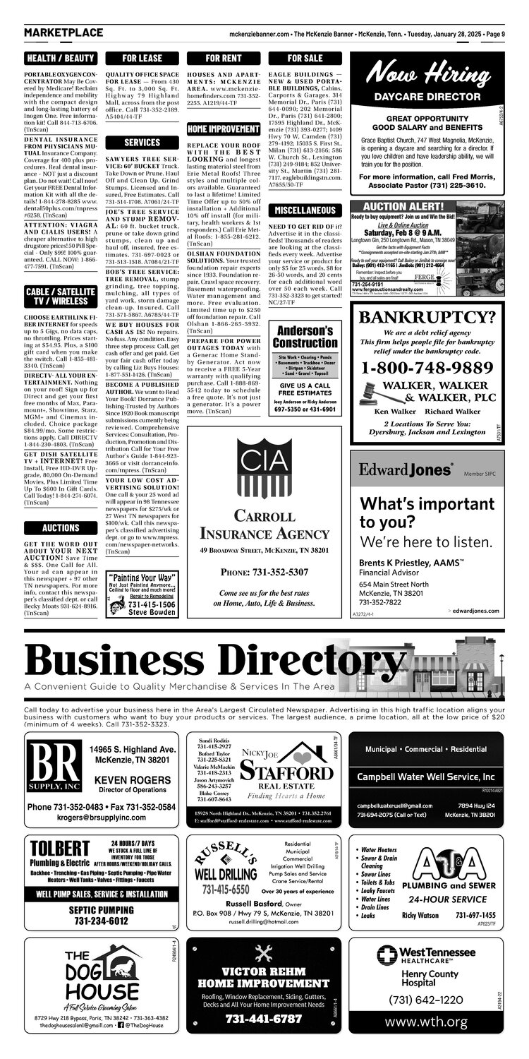 McKenzie Banner Marketplace 1-28-25
