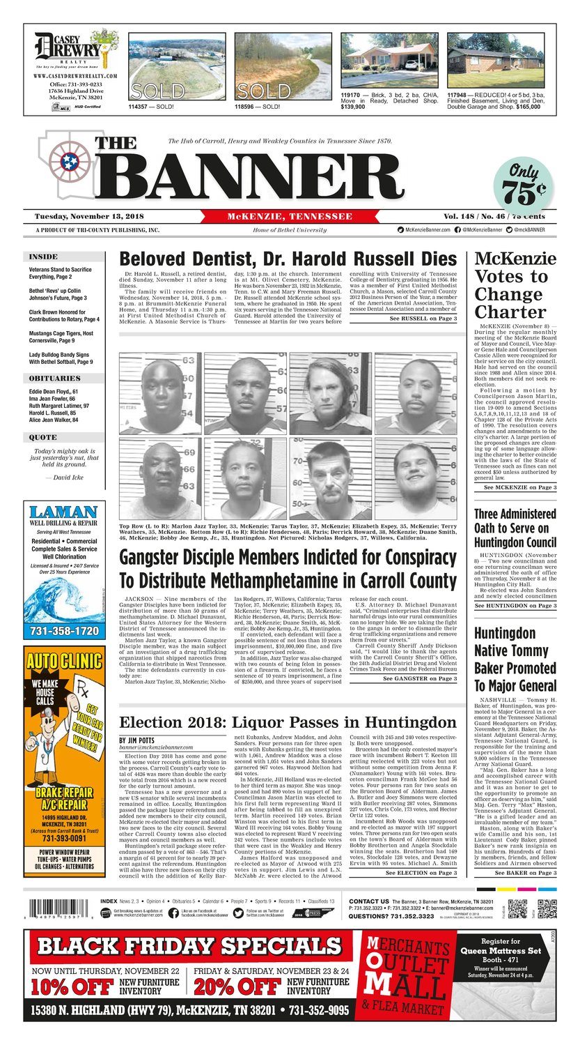 McKenzie Banner Nov. 13, 2018