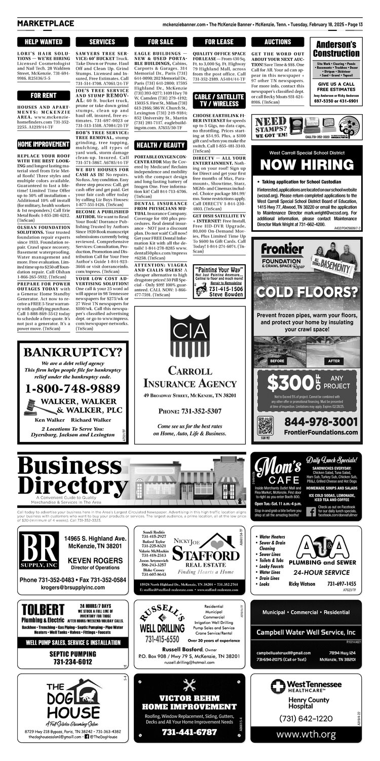 McKenzie Banner Marketplace 2-18-25