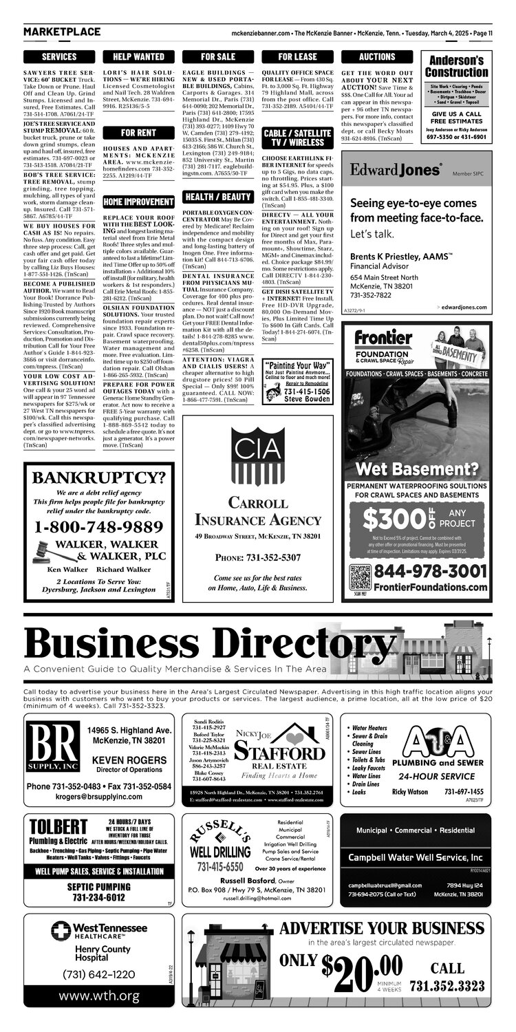 McKenzie Banner Marketplace 3-4-25