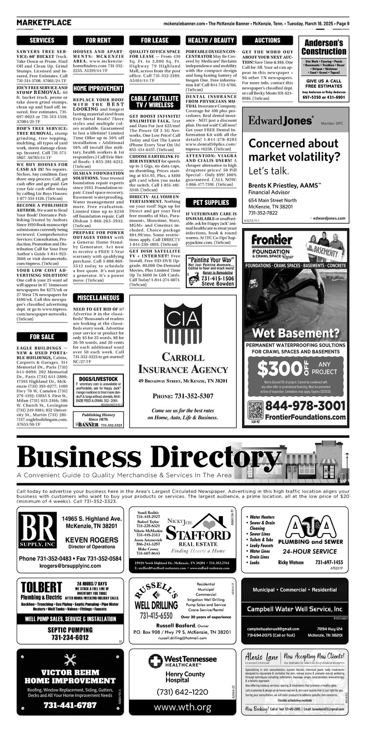McKenzie Banner Marketplace 3-18-25