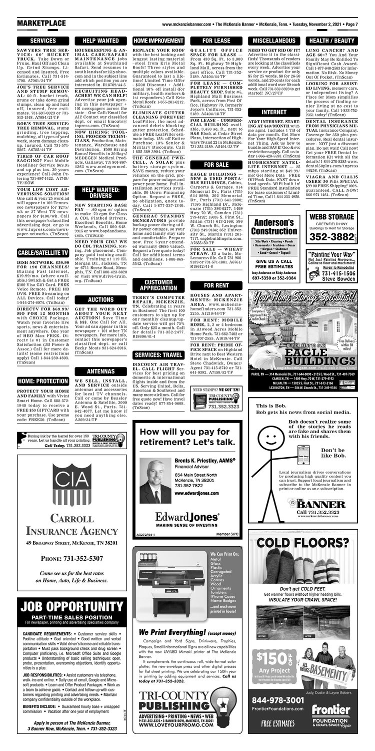 McKenzie Banner Classifieds 11-2-21