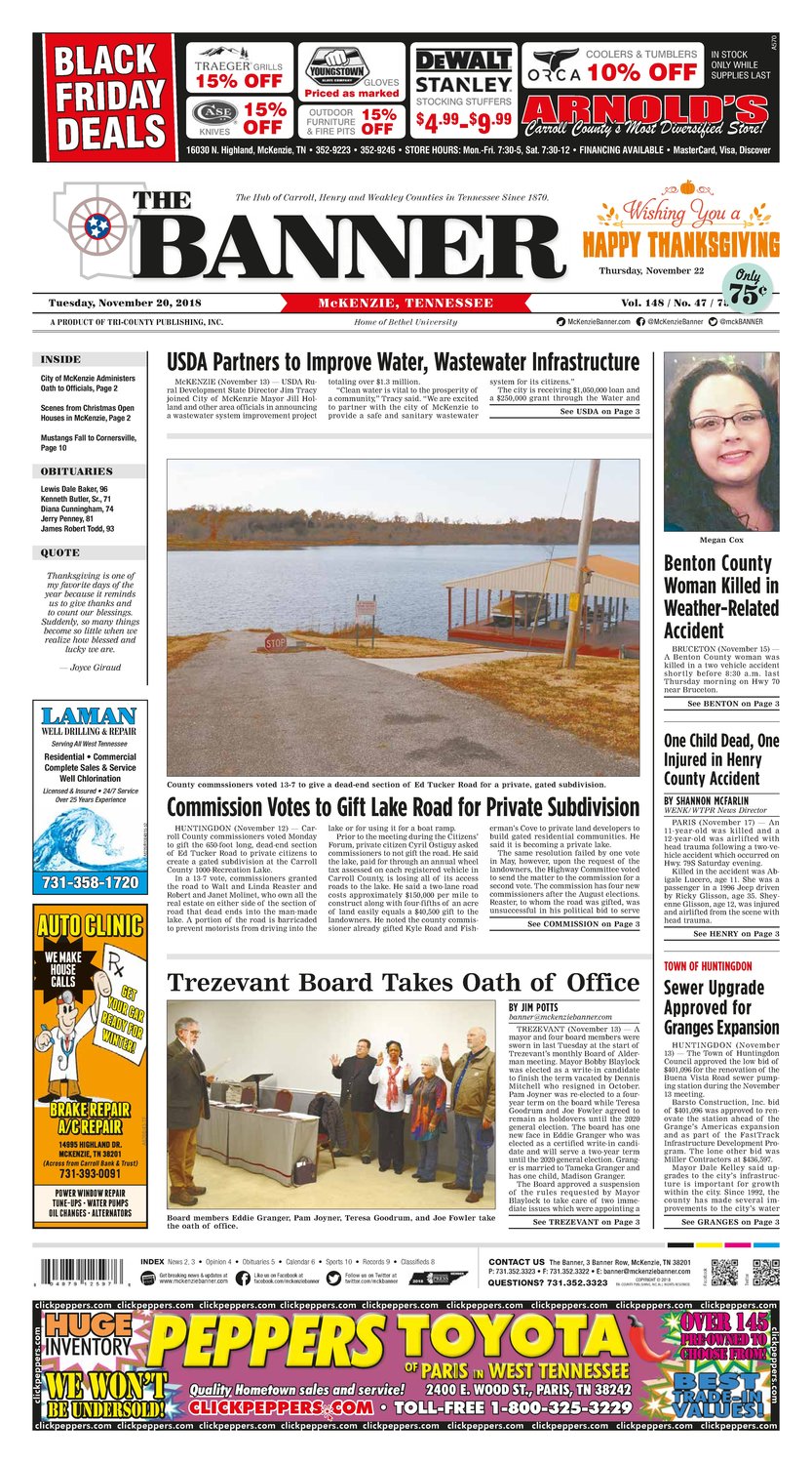 McKenzie Banner Nov. 20, 2018