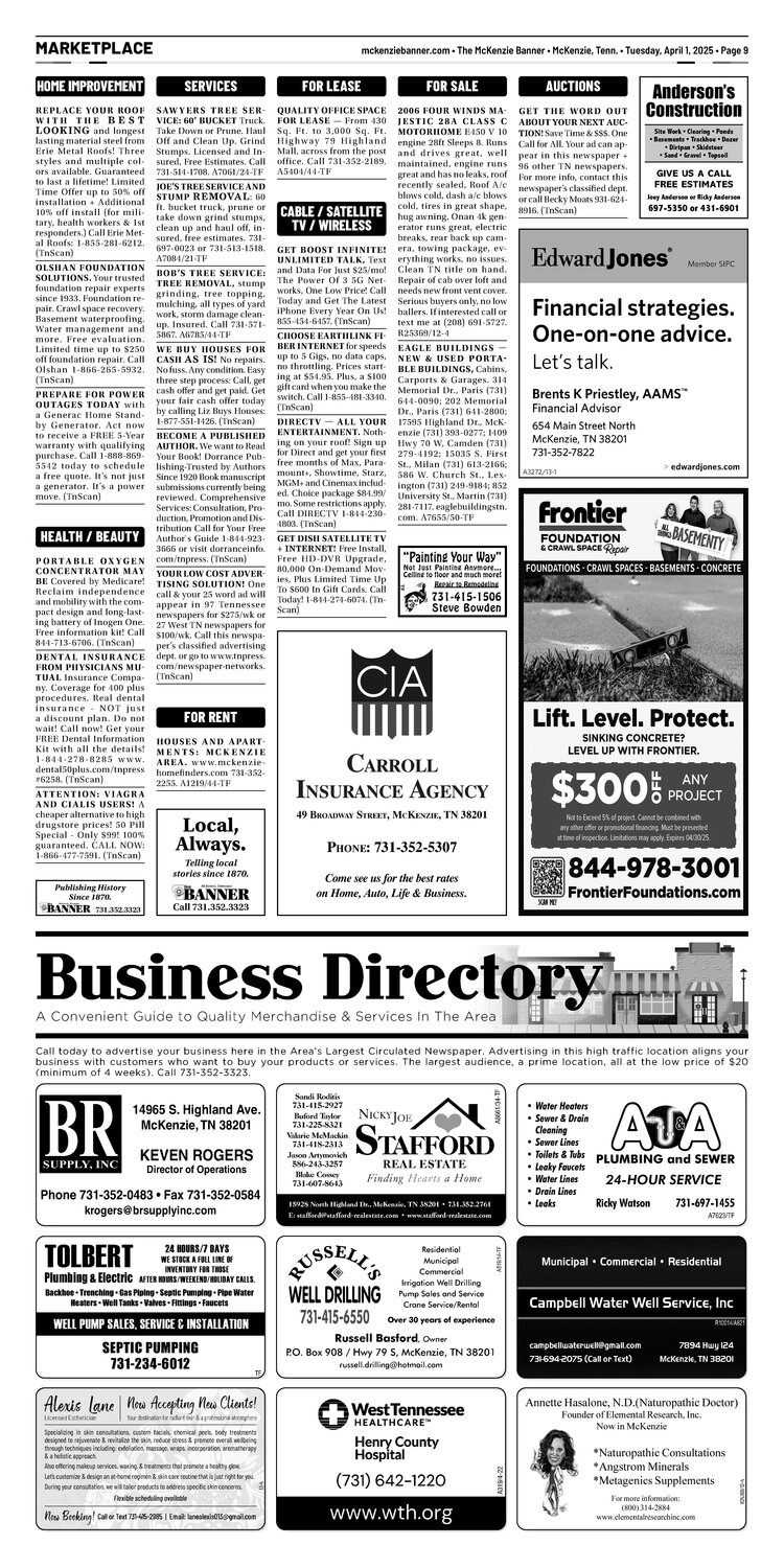 McKenzie Banner Marketplace 4-1-25
