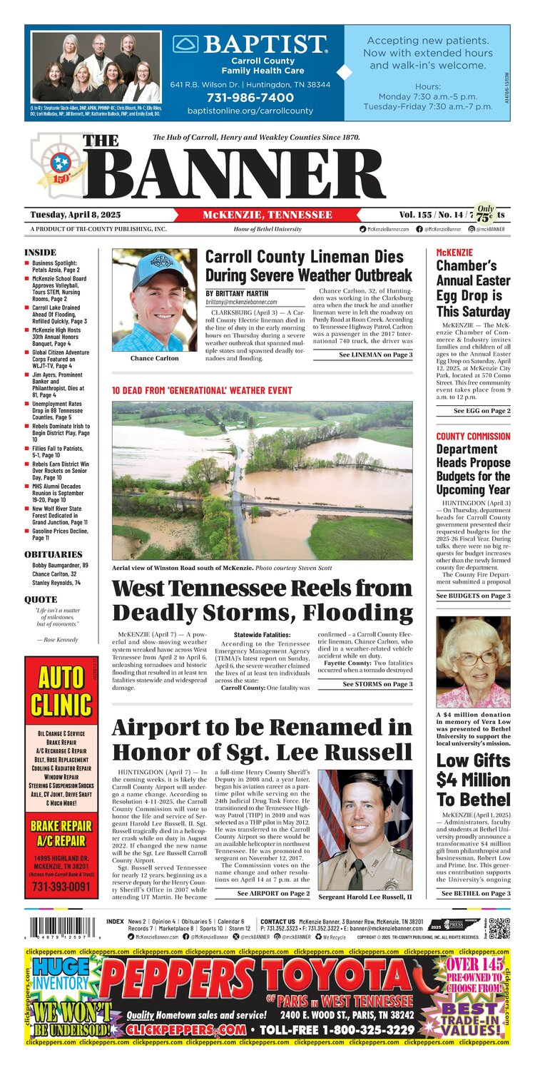 McKenzie Banner April 8, 2025