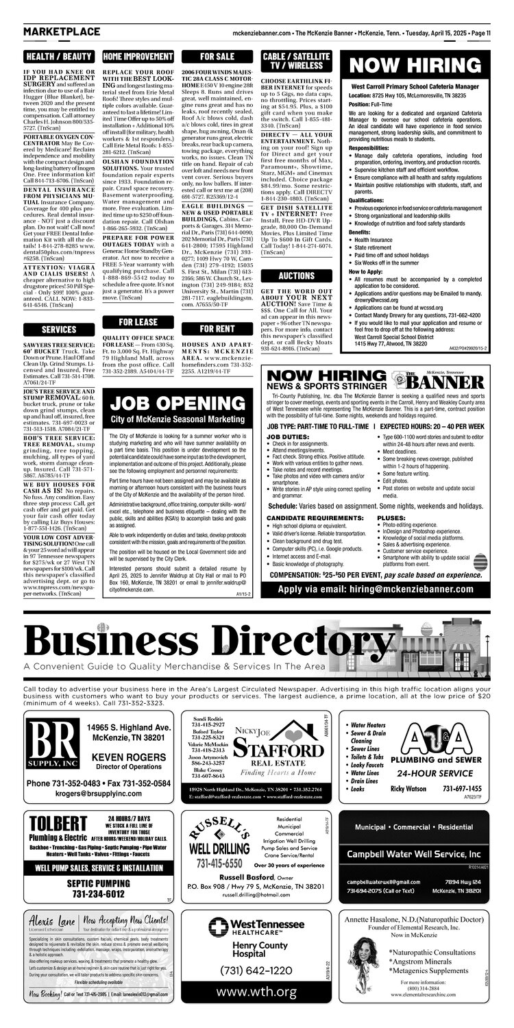 McKenzie Banner Marketplace 4-15-25