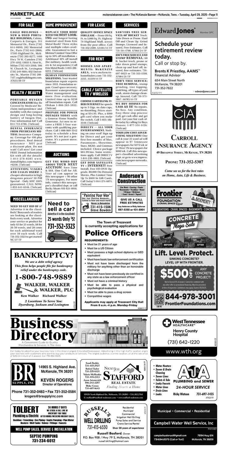 McKenzie Banner Marketplace 4-29-25