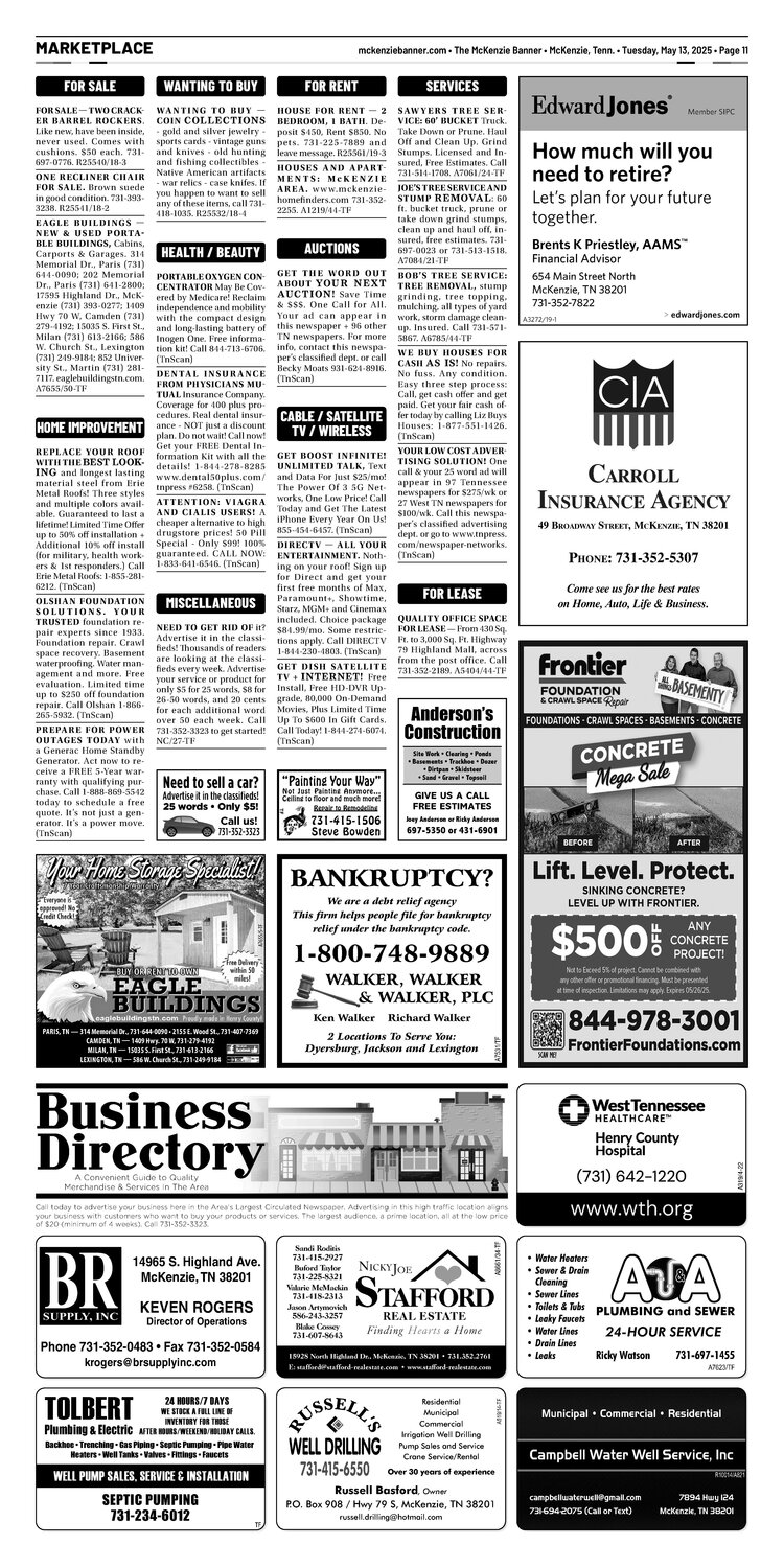 McKenzie Banner Marketplace 5-13-25