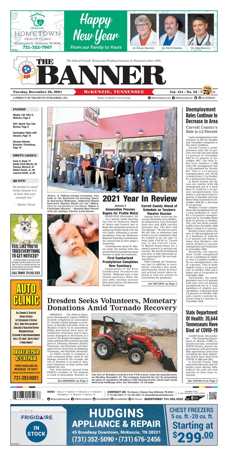 McKenzie Banner December 28, 2021