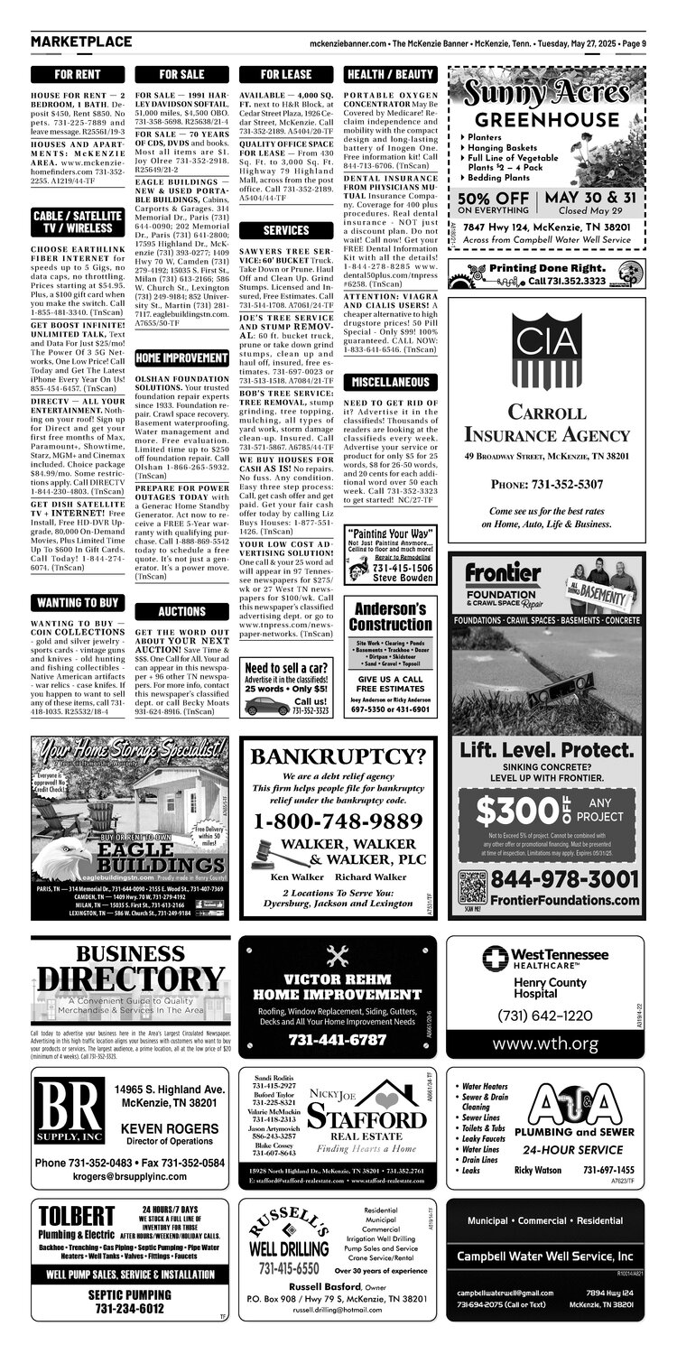 McKenzie Banner Marketplace 5-27-25