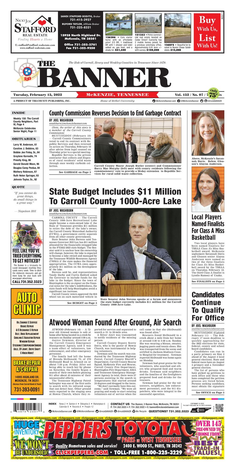 McKenzie Banner February 15, 2022
