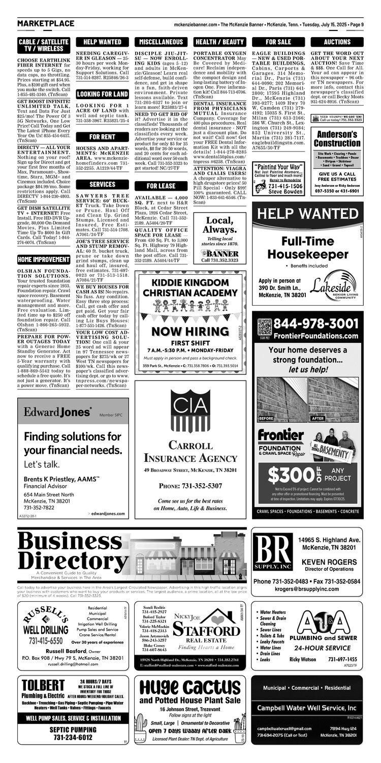 McKenzie Banner Marketplace 7-15-25