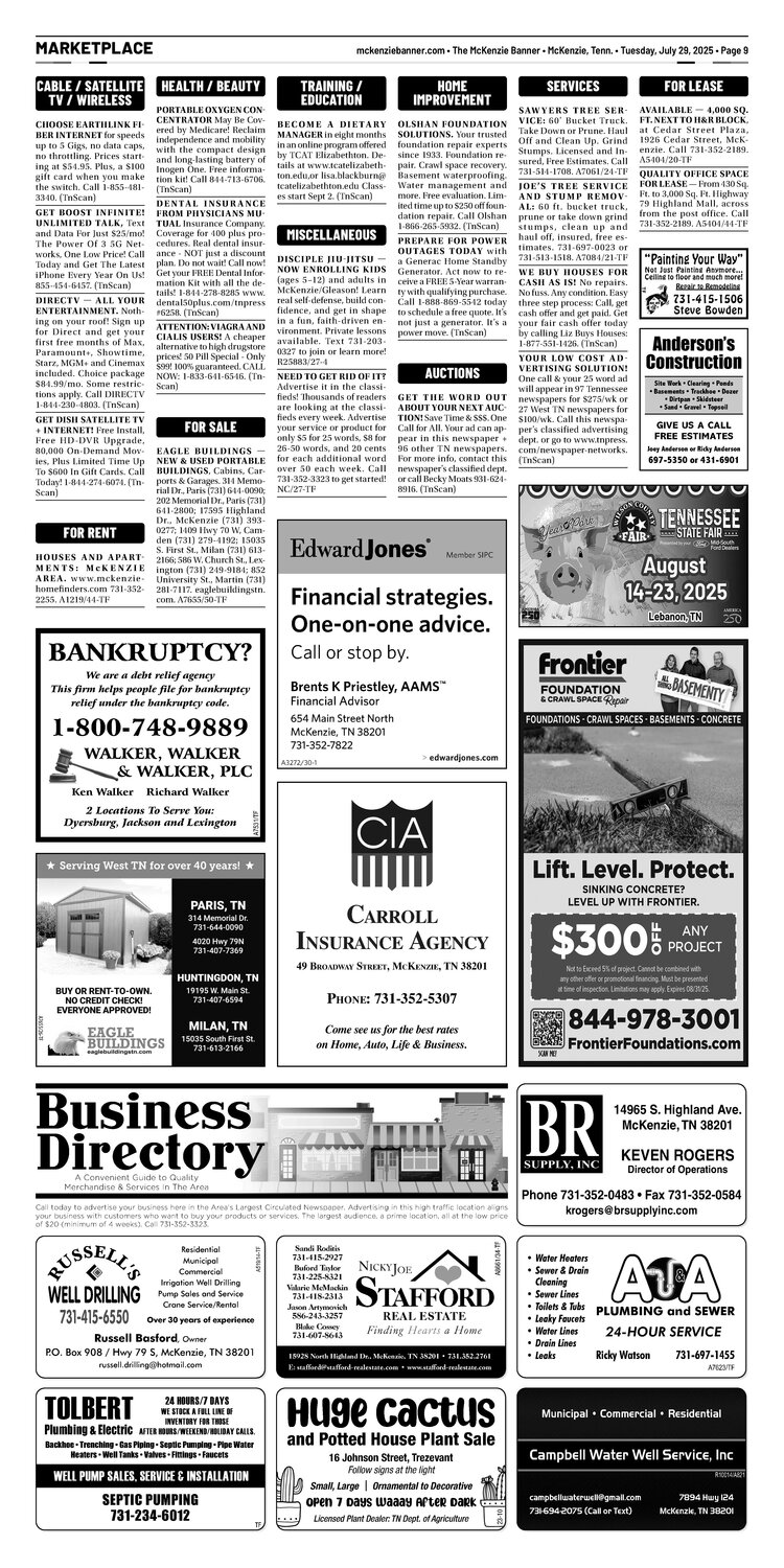 McKenzie Banner Marketplace 7-29-25