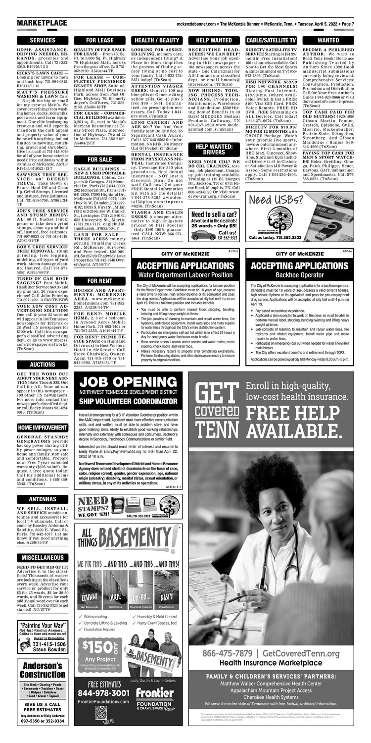 McKenzie Banner Classifieds 4-5-22