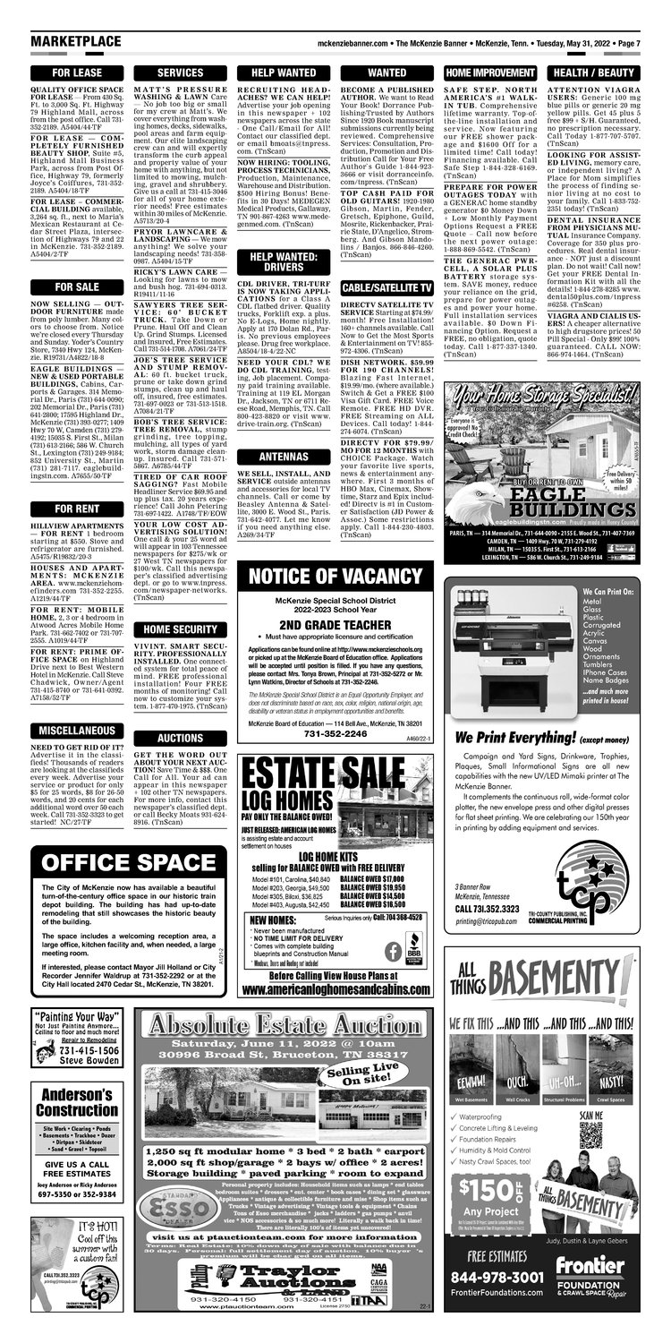 McKenzie Banner Classifieds 5-31-22