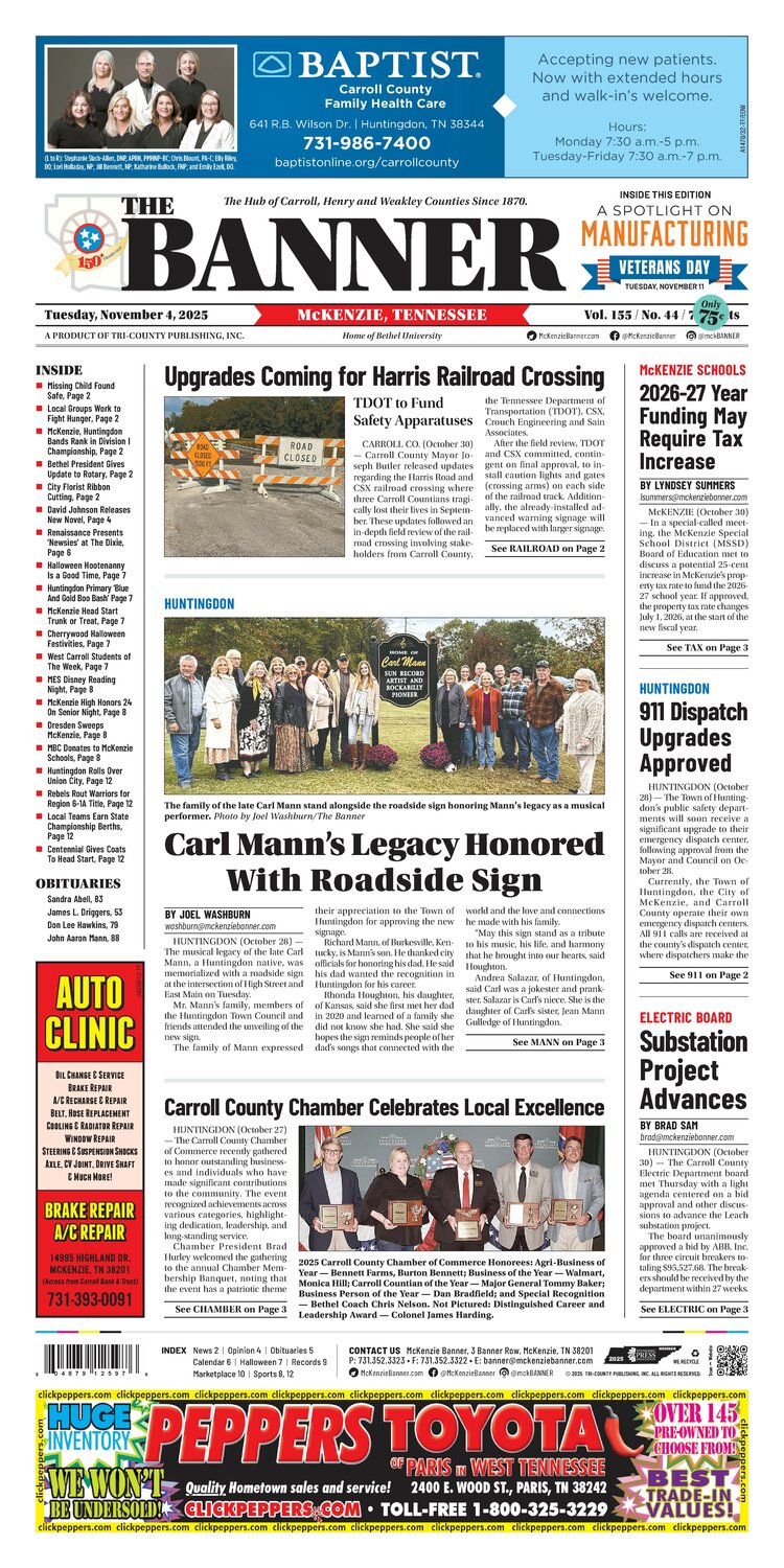 McKenzie Banner November 4, 2025 + Manufacturing 2025