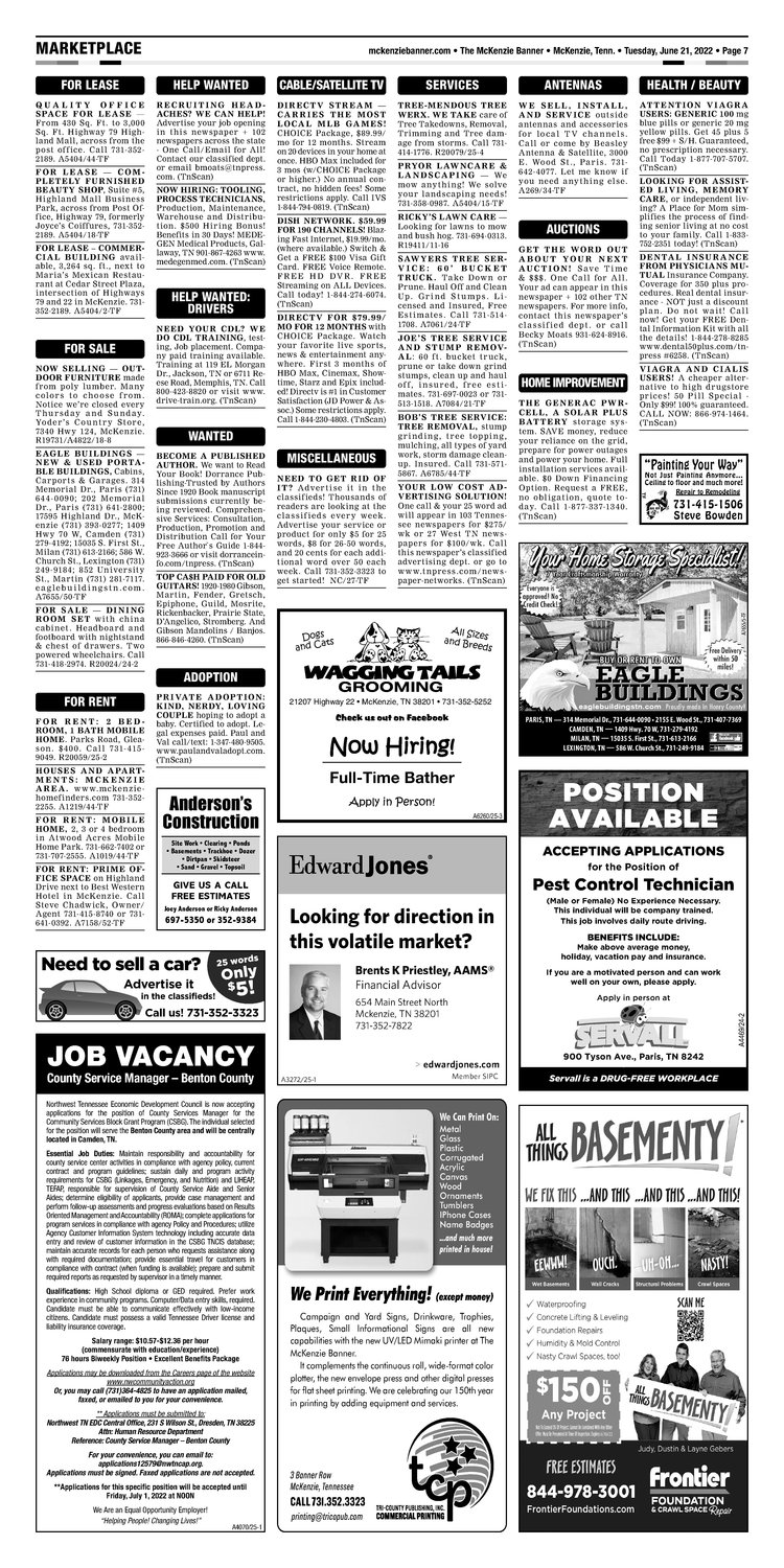 McKenzie Banner Classifieds 6-21-22