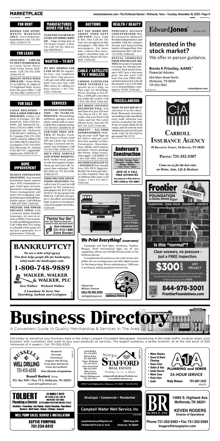 McKenzie Banner Marketplace 11-18-25