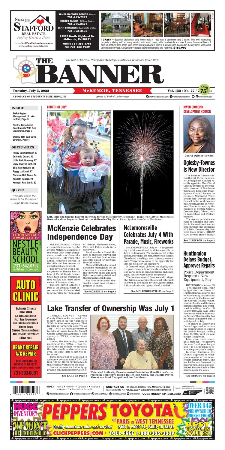 McKenzie Banner July 5, 2022