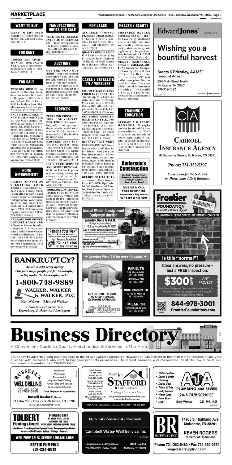 McKenzie Banner Marketplace 11-25-25